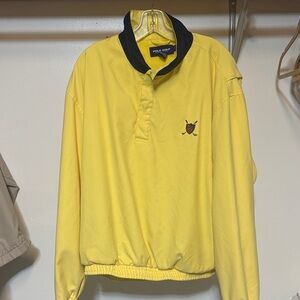 Polo Golf Yellow Pullover with Embroidered Logo